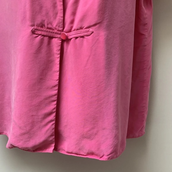 Vintage 90s St Michael pink shirt fits uk 14 mandarin collar frog fastening - Picture 4 of 11